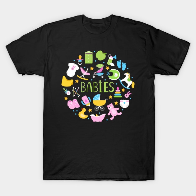 babies doodles T-Shirt by Mako Design 